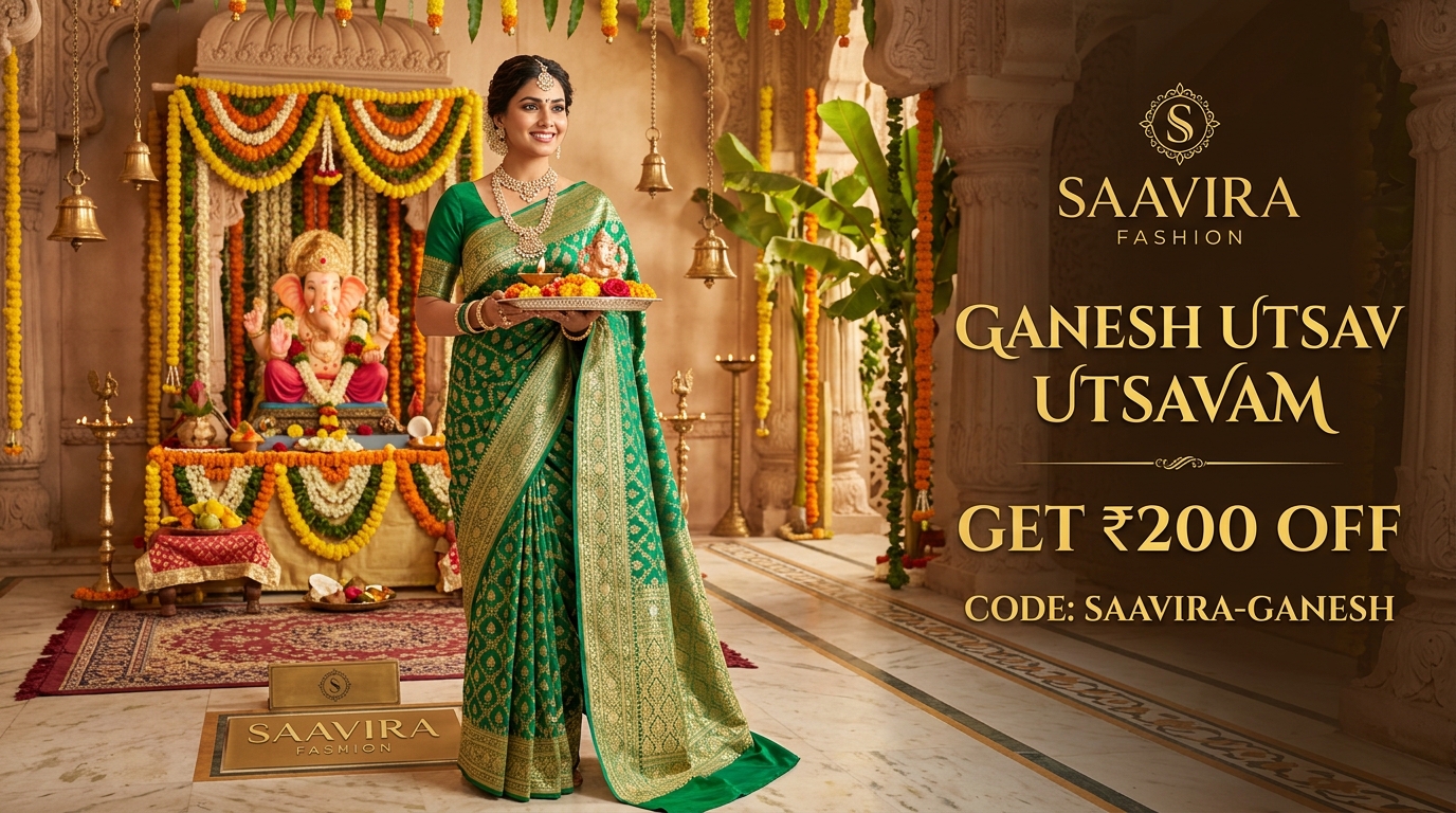 Ganesh Utsav Utsavam - Flat ₹200 OFF - Code: SAAVIRA-GANESH